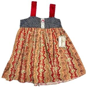 Handmade Boutique Girls Dress Size 6 Patchwork Floral Cottagecore Prairie NWT